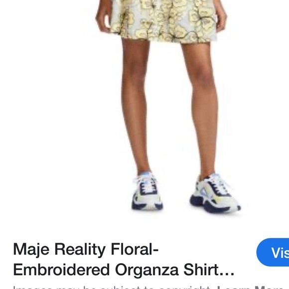 Maje NWOT S  “reality” organza dress never worn. See pics for full description - Picture 14 of 14